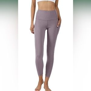 Yogalicious High Waist Squat Proof Lux Ankle Leggings for Women medium